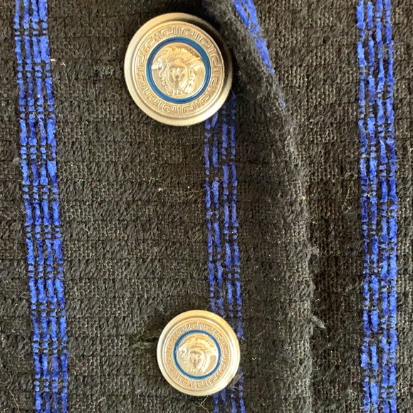 - Vintage Versace blue stripe Blazer - - Picture 2 of 9